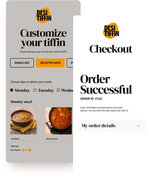 Mobile Friendly Ordering